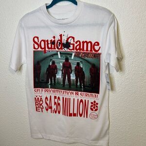 NWT- Market Studios x Squid Games Netflix -White- Mens size small